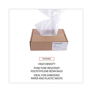 High-Density Shredder Bags, 25-33 gal Capacity, 100/Box - 