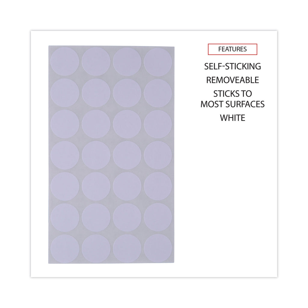 Self-Adhesive Removable Color-Coding Labels, 0.75" dia, White, 28/Sheet, 36 Sheets/Pack