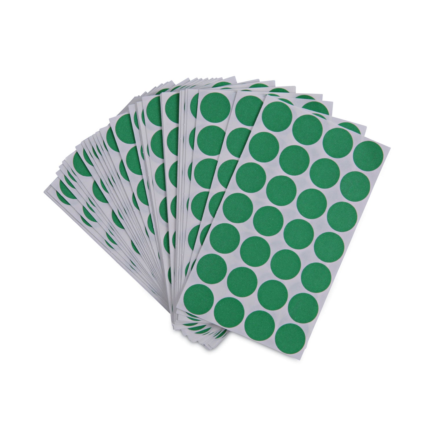 Self-Adhesive Removable Color-Coding Labels, 0.75" dia, Green, 28/Sheet, 36 Sheets/Pack - 