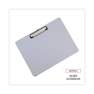 plastic-brushed-aluminum-clipboard-landscape-orientation-05-clip-capacity-holds-11-x-85-sheets-silver_unv40302 - 4