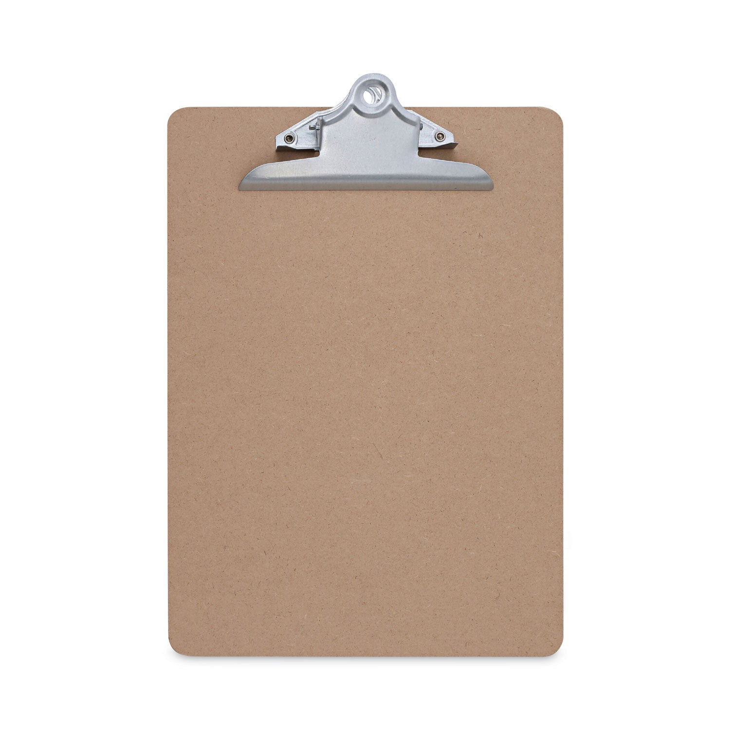 Hardboard Clipboard, 1.25" Clip Capacity, Holds 8.5 x 11 Sheets, Brown - 