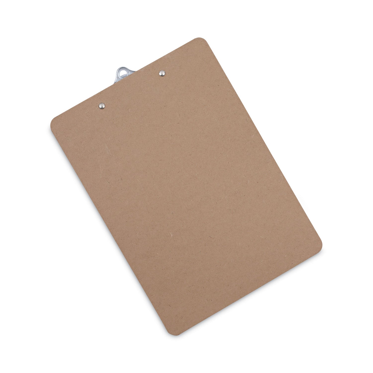 Hardboard Clipboard, 1.25" Clip Capacity, Holds 8.5 x 11 Sheets, Brown - 