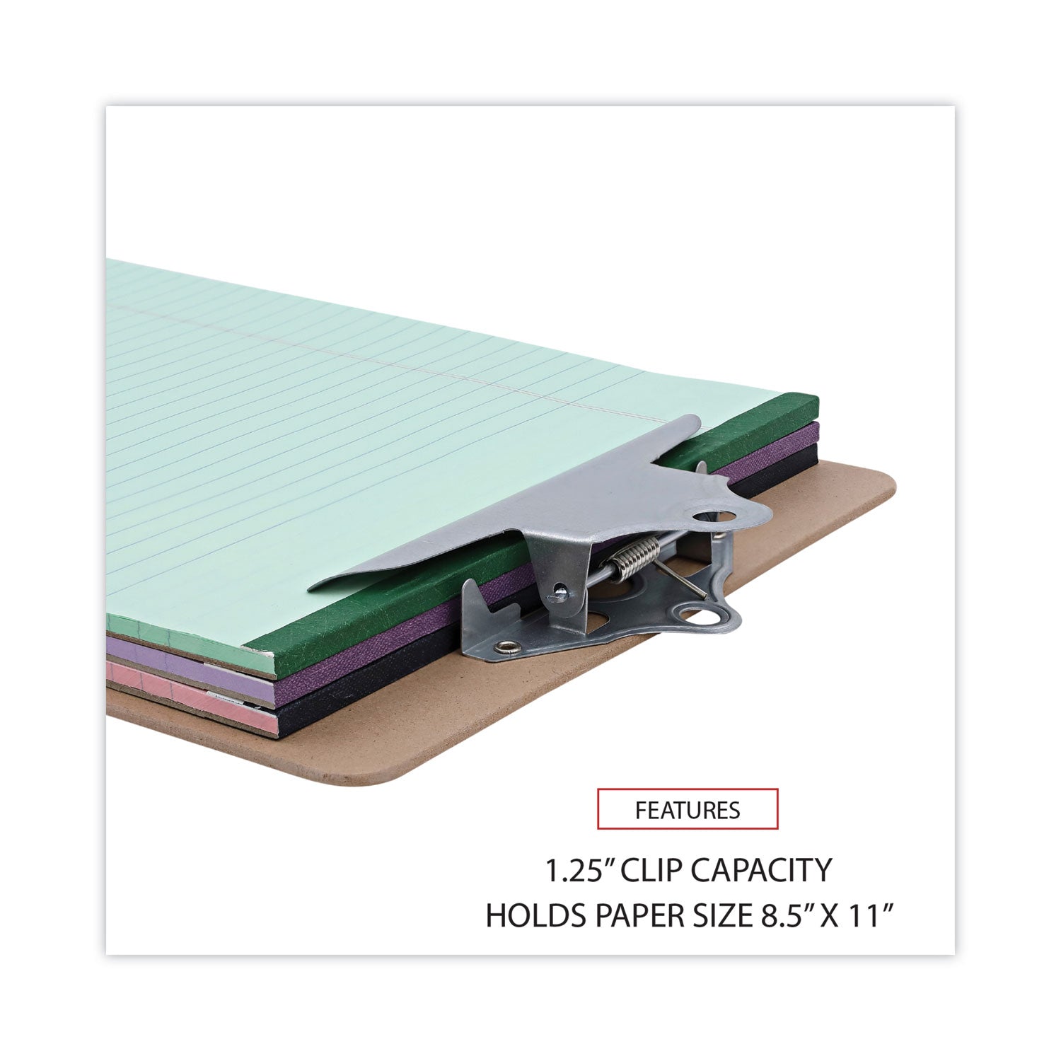 hardboard-clipboard-125-clip-capacity-holds-85-x-11-sheets-brown-3-pack_unv40304vp - 4