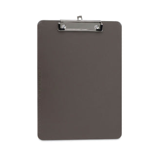 plastic-clipboard-with-low-profile-clip-05-clip-capacity-holds-85-x-11-sheets-translucent-black_unv40311 - 1