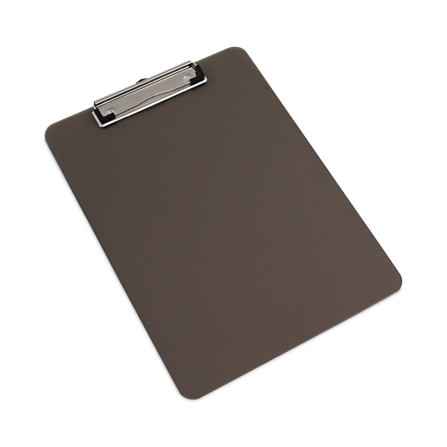 plastic-clipboard-with-low-profile-clip-05-clip-capacity-holds-85-x-11-sheets-translucent-black_unv40311 - 2