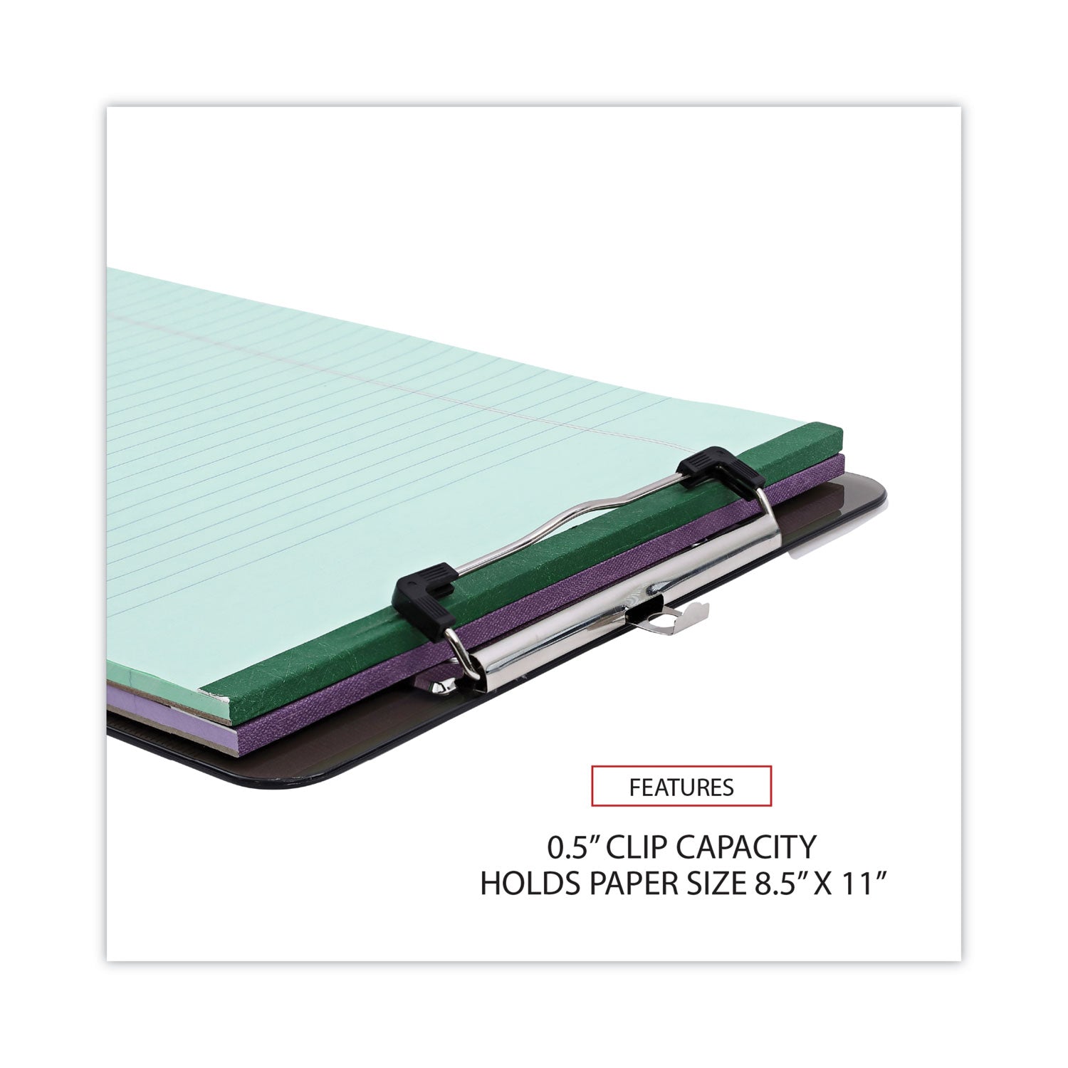 plastic-clipboard-with-low-profile-clip-05-clip-capacity-holds-85-x-11-sheets-translucent-black_unv40311 - 4