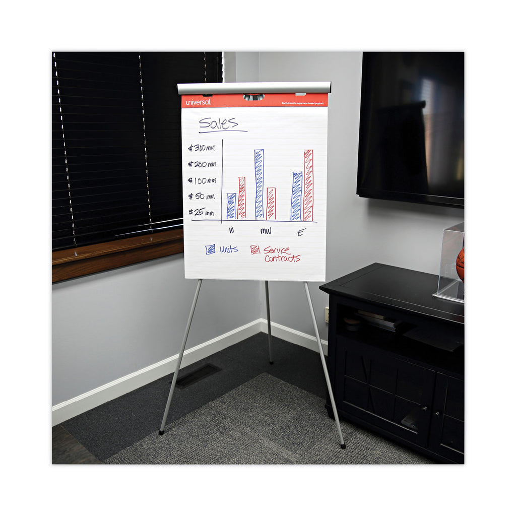 Renewable Resource Sugarcane Based Easel Pads, Presentation Format (1" Rule), 27 x 34, White, 50 Sheets, 2/Carton