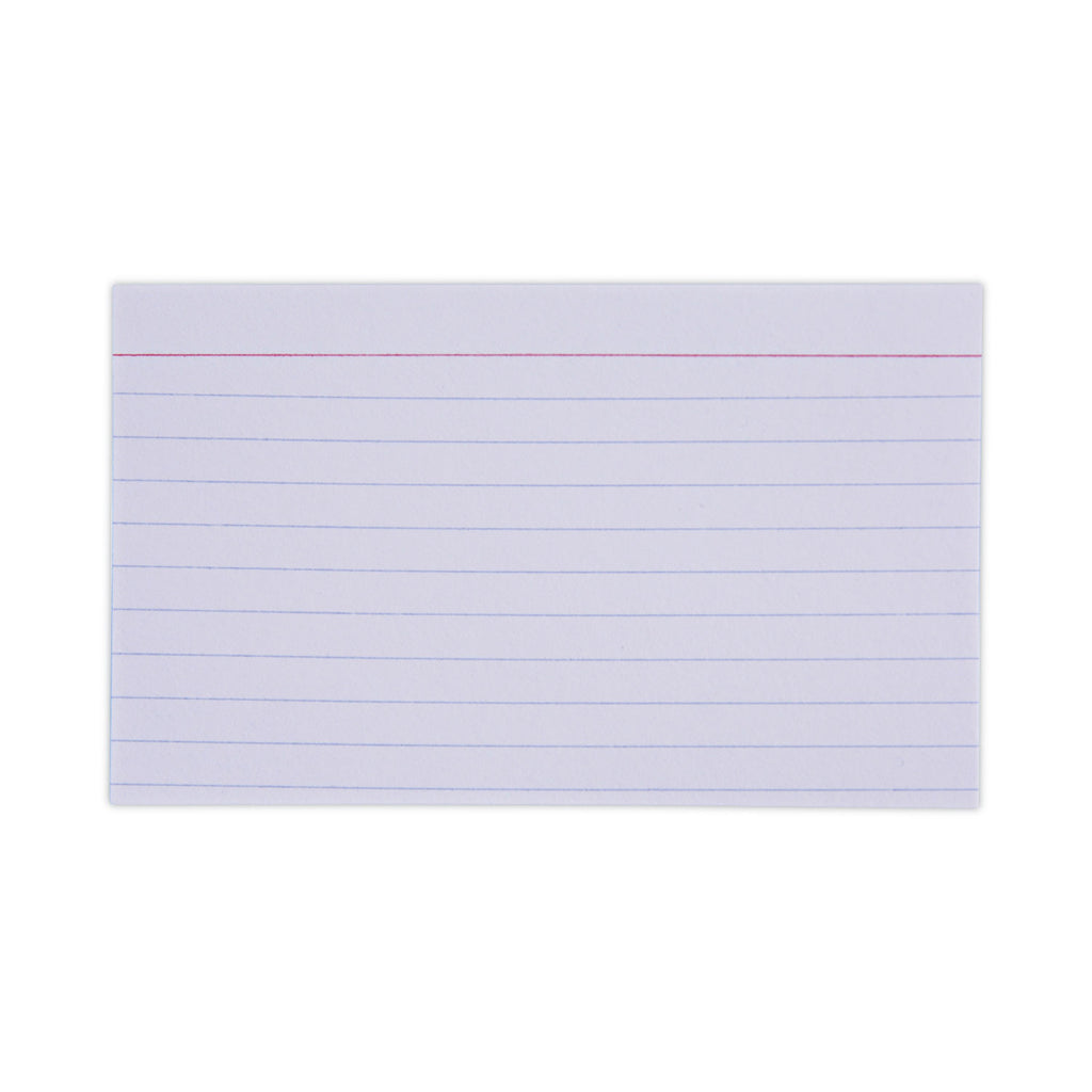 Ruled Index Cards, 3 x 5, White, 100/Pack