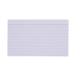 Ruled Index Cards, 3 x 5, White, 100/Pack