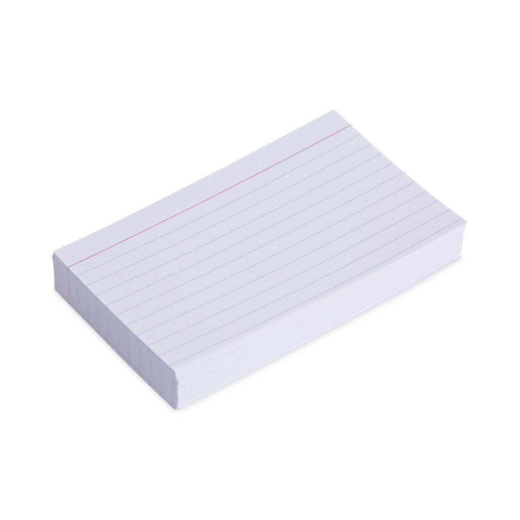 Ruled Index Cards, 3 x 5, White, 100/Pack