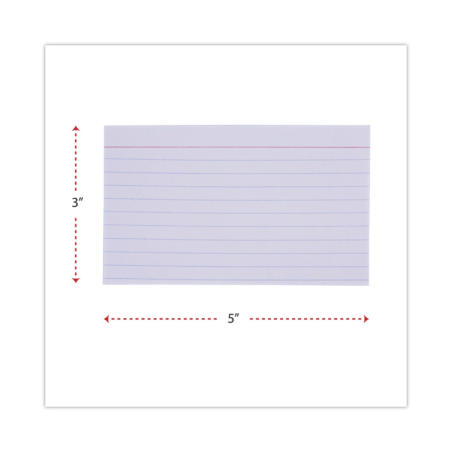 Ruled Index Cards, 3 x 5, White, 100/Pack