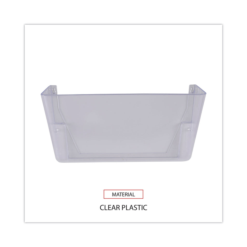 Wall Files, 3 Sections, Letter Size, 13" x 4" x 14", Clear, 3/Set
