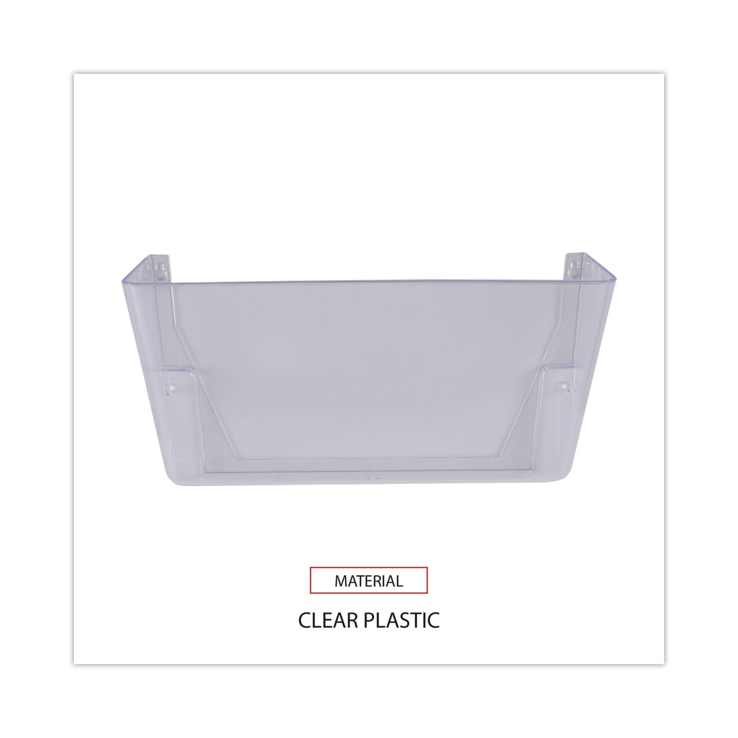Wall Files, 3 Sections, Letter Size, 13" x 4" x 14", Clear, 3/Set