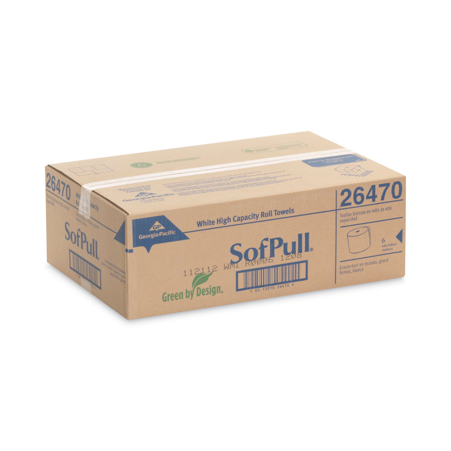 Hardwound Roll Paper Towel, Nonperforated, 1-Ply, 7.87" x 1,000 ft, White, 6 Rolls/Carton