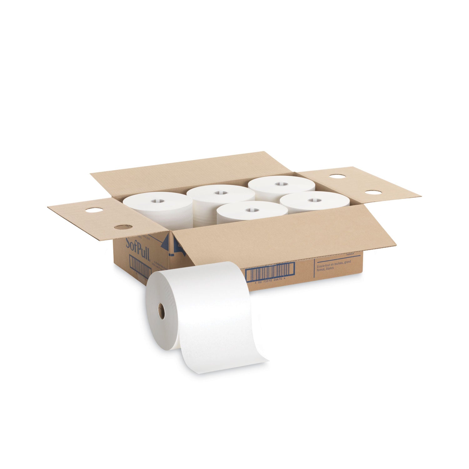 Hardwound Roll Paper Towel, Nonperforated, 1-Ply, 7.87" x 1,000 ft, White, 6 Rolls/Carton - 