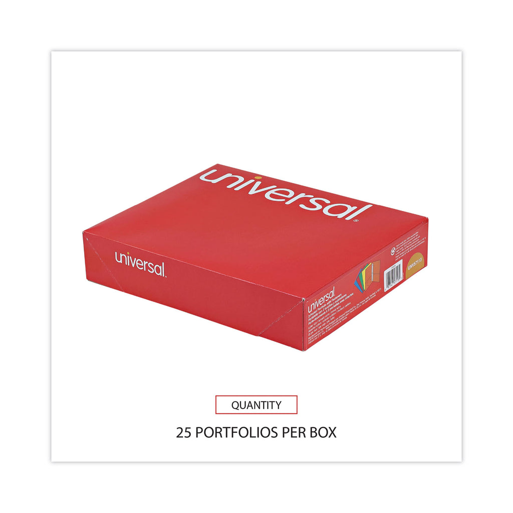 Two-Pocket Portfolios with Tang Fasteners, 0.5" Capacity, 11 x 8.5, Assorted, 25/Box - 