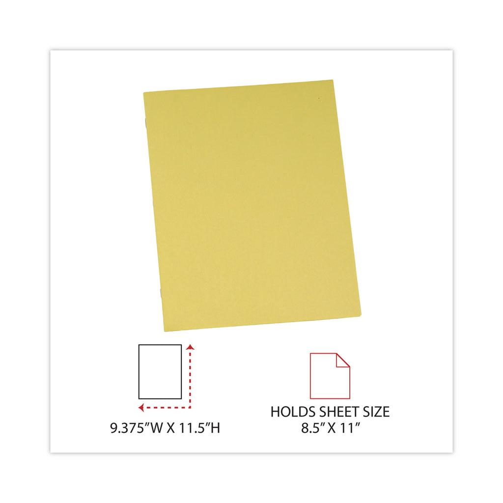 Two-Pocket Portfolios with Tang Fasteners, 0.5" Capacity, 11 x 8.5, Assorted, 25/Box - 