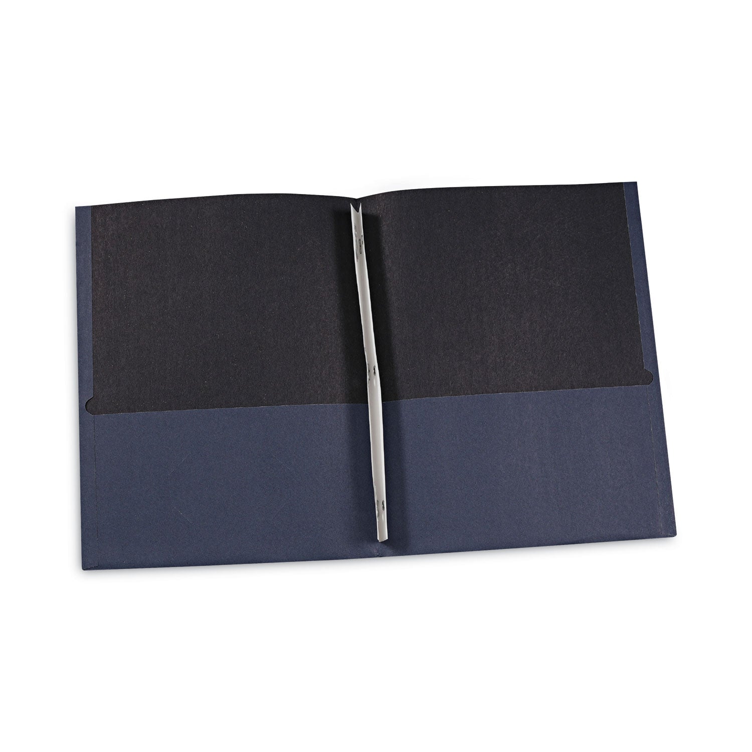 Two-Pocket Portfolios with Tang Fasteners, 0.5" Capacity, 11 x 8.5, Dark Blue, 25/Box - 