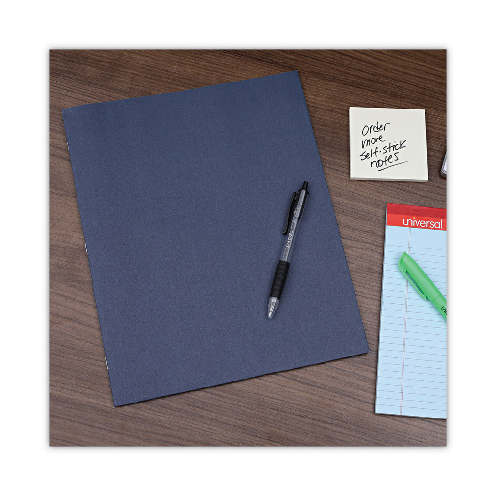 Two-Pocket Portfolios with Tang Fasteners, 0.5" Capacity, 11 x 8.5, Dark Blue, 25/Box - 