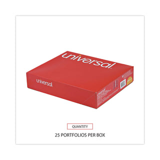 Two-Pocket Portfolios with Tang Fasteners, 0.5" Capacity, 11 x 8.5, Red, 25/Box - 