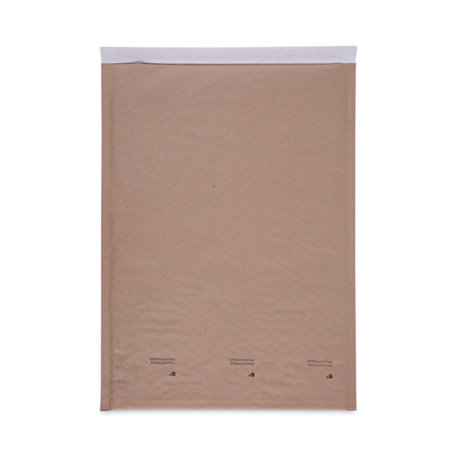 Natural Self-Seal Cushioned Mailer, #5, Barrier Bubble Air Cell Cushion, Self-Adhesive Closure, 10.5 x 16, Kraft, 80/Carton