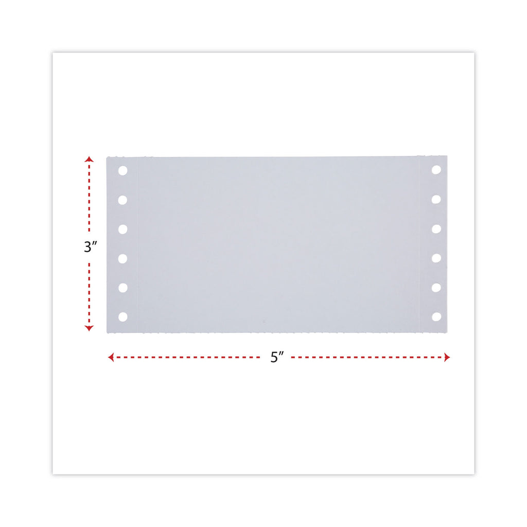 Continuous-Feed Index Cards, Unruled, 3 x 5, White, 4,000/Carton - 