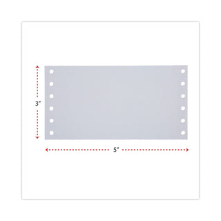 Continuous-Feed Index Cards, Unruled, 3 x 5, White, 4,000/Carton - 