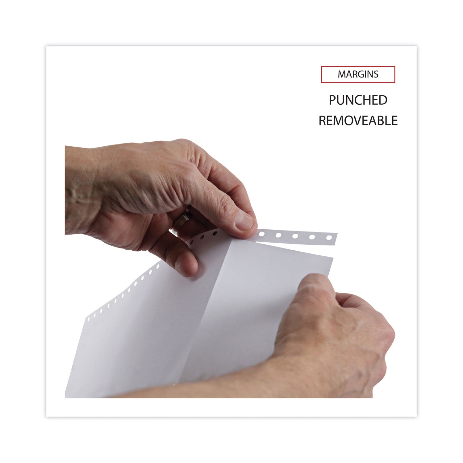 Continuous-Feed Index Cards, Unruled, 3 x 5, White, 4,000/Carton - 
