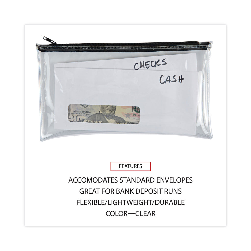 zippered-wallets-cases-leatherette-pu-11-x-6-clear-black-2-pack_unv69026 - 4