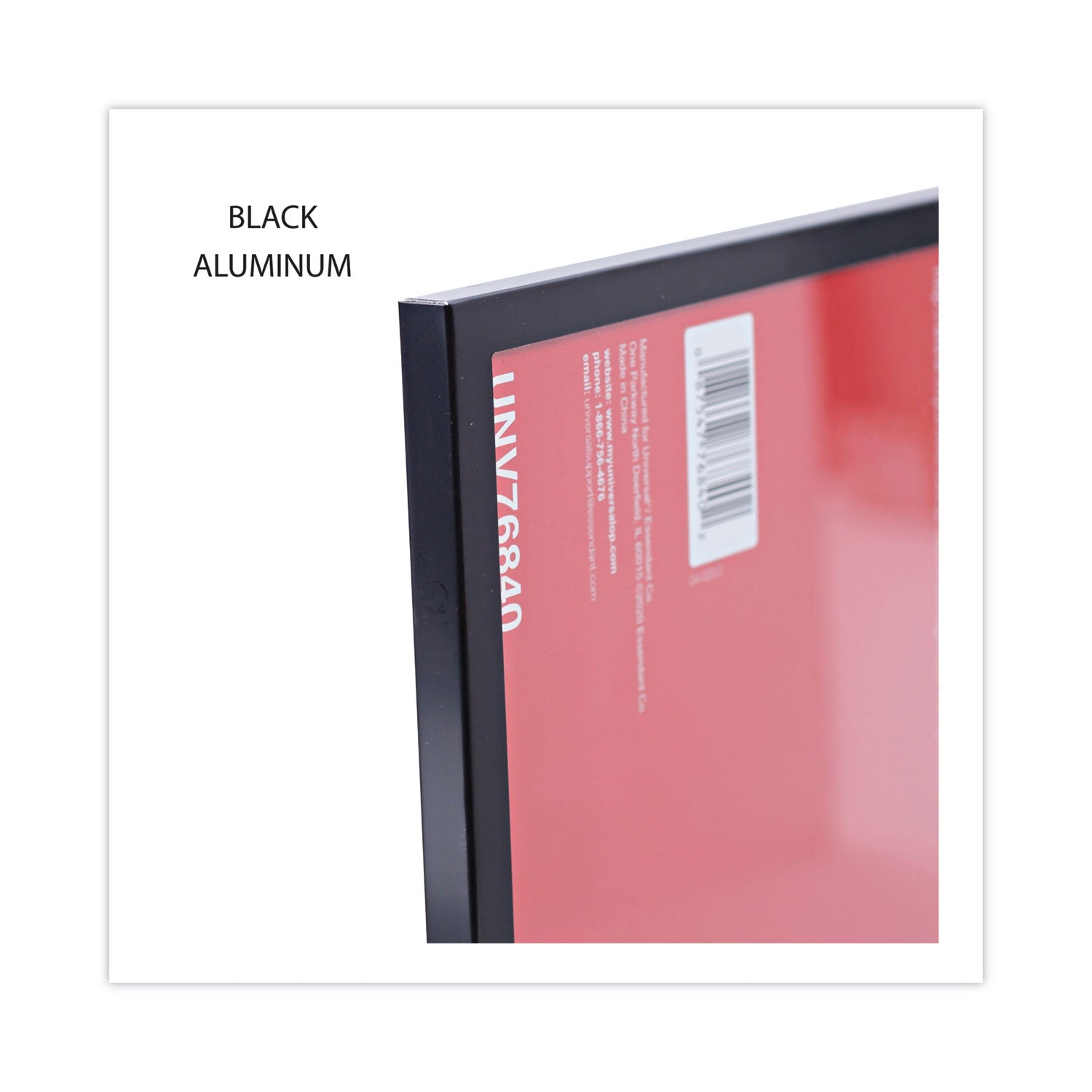 Metal Photo Frame, Aluminum, 8.5 x 11, Black
