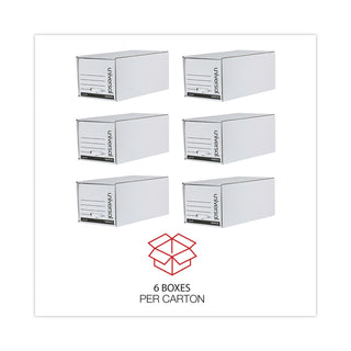Economy Storage Drawer Files, Letter Files, White, 6/Carton - 