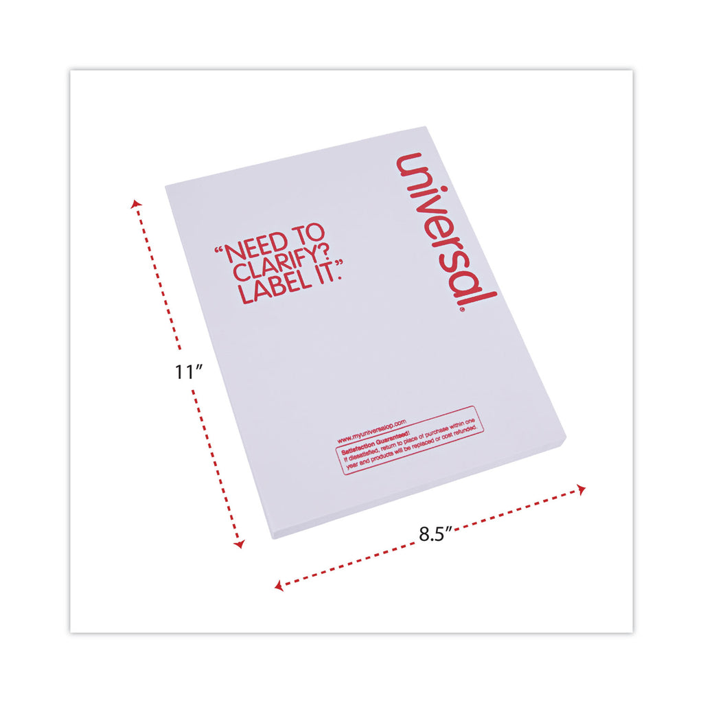 Copier Mailing Labels, Copiers, 8.5 x 11, White, 100/Box - 