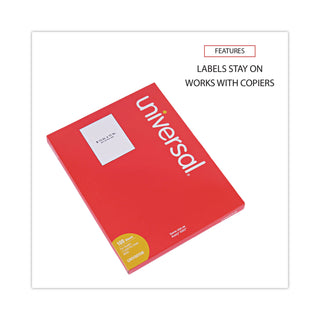 Copier Mailing Labels, Copiers, 8.5 x 11, White, 100/Box - 