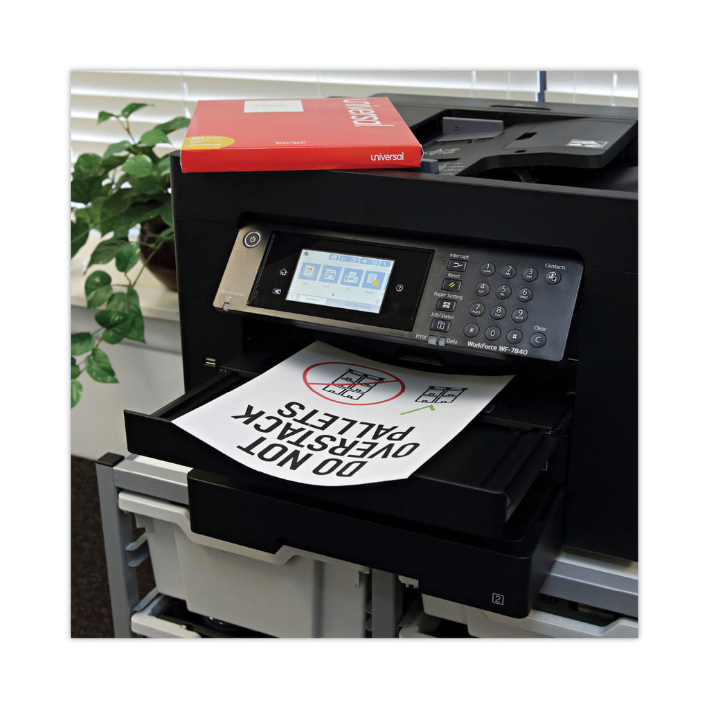 Copier Mailing Labels, Copiers, 8.5 x 11, White, 100/Box - 