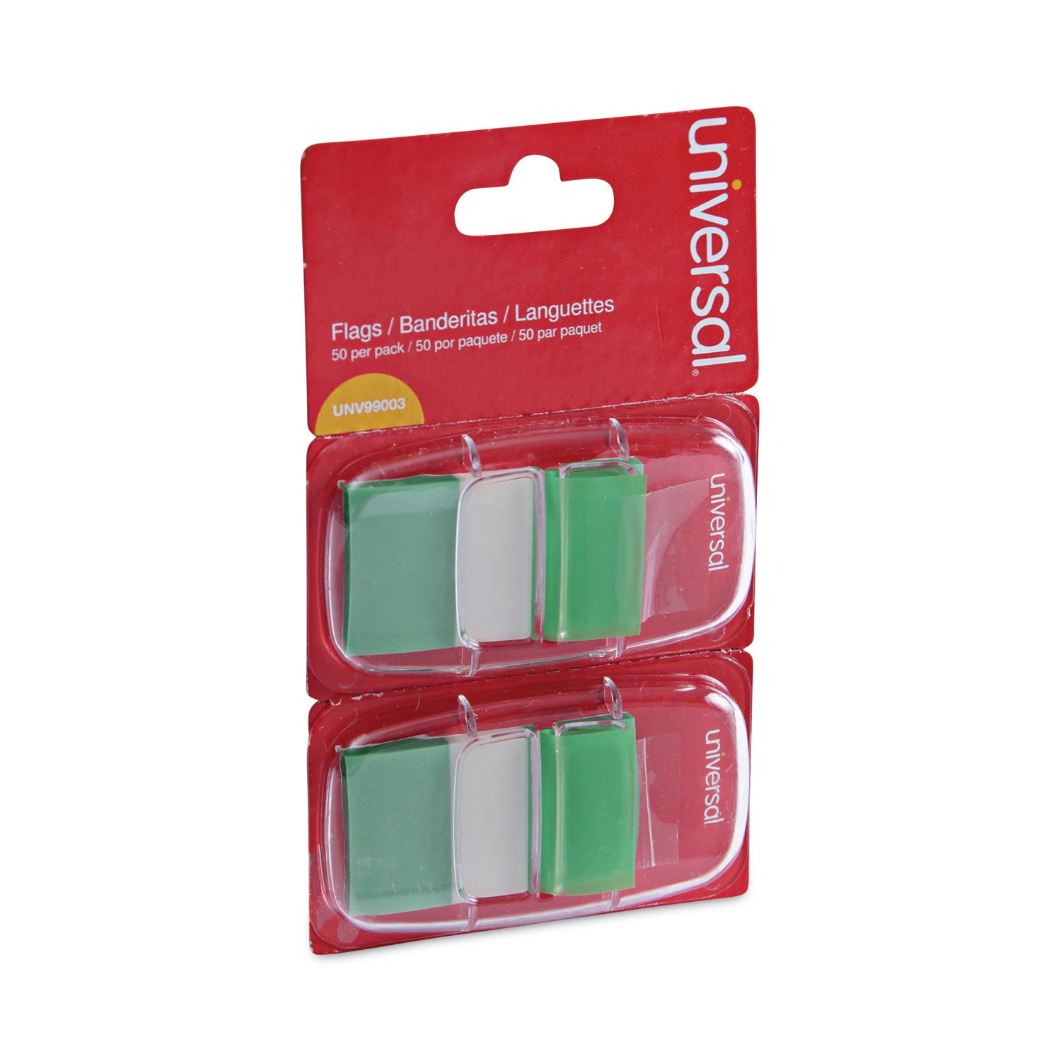 Page Flags, Green, 50 Flags/Dispenser, 2 Dispensers/Pack - 