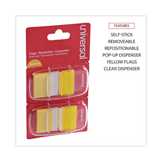 Page Flags, Yellow, 50 Flags/Dispenser, 2 Dispensers/Pack - 