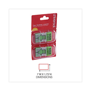 deluxe-message-arrow-flags-sign-and-date-green-100-pack_unv99008 - 2