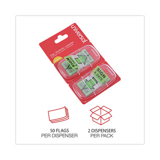 deluxe-message-arrow-flags-sign-and-date-green-100-pack_unv99008 - 4
