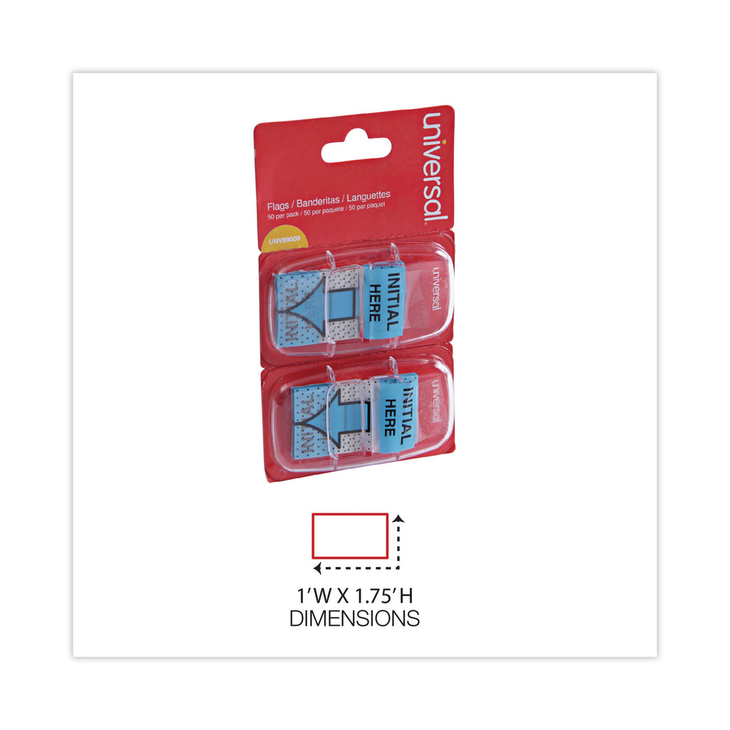 deluxe-message-arrow-flags-initial-here-blue-100-pack_unv99009 - 2