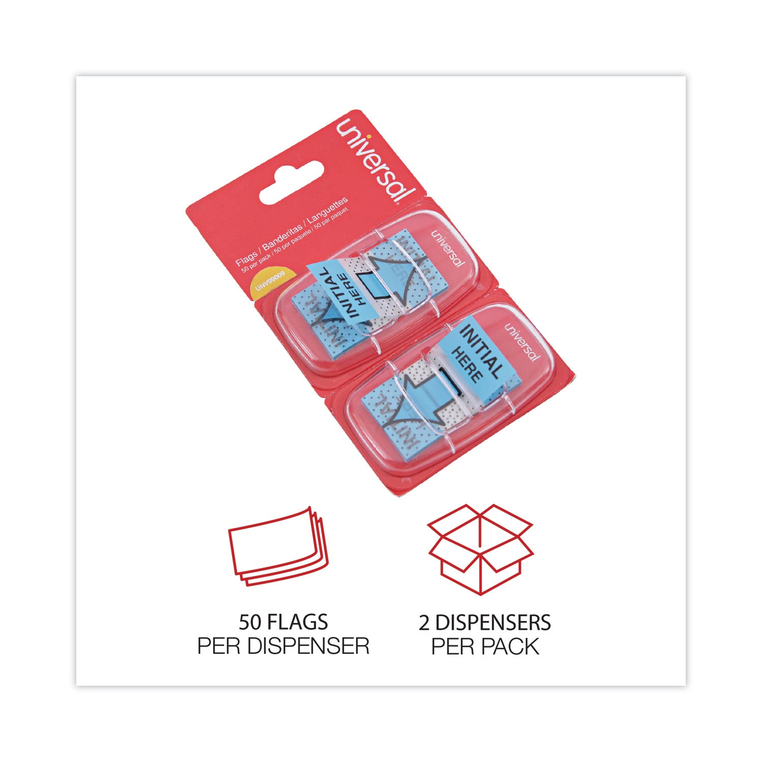 deluxe-message-arrow-flags-initial-here-blue-100-pack_unv99009 - 4