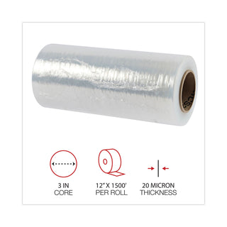 handwrap-stretch-film-12-x-1500-ft-roll-20-mic-80-gauge-clear-4-carton_unv121580 - 2