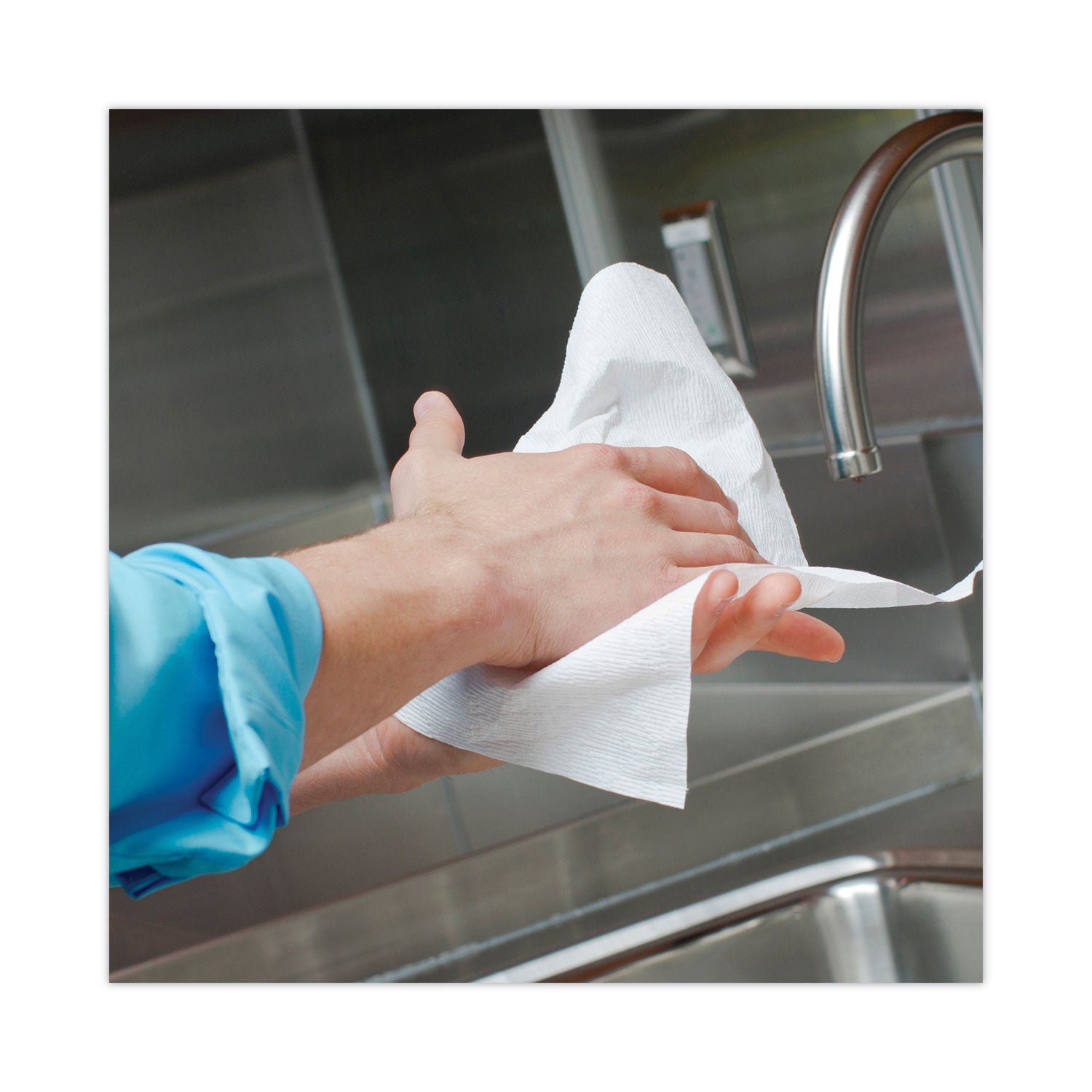 Hard Roll Paper Towels with Premium Absorbency Pockets, 1-Ply, 8" x 600 ft, 1.5" Core, White, 6 Rolls/Carton - 