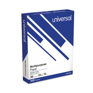 Deluxe Multipurpose Paper, 98 Bright, 20 lb Bond Weight, 8.5 x 11, Bright White, 500 Sheets/Ream, 10 Reams/Carton - 