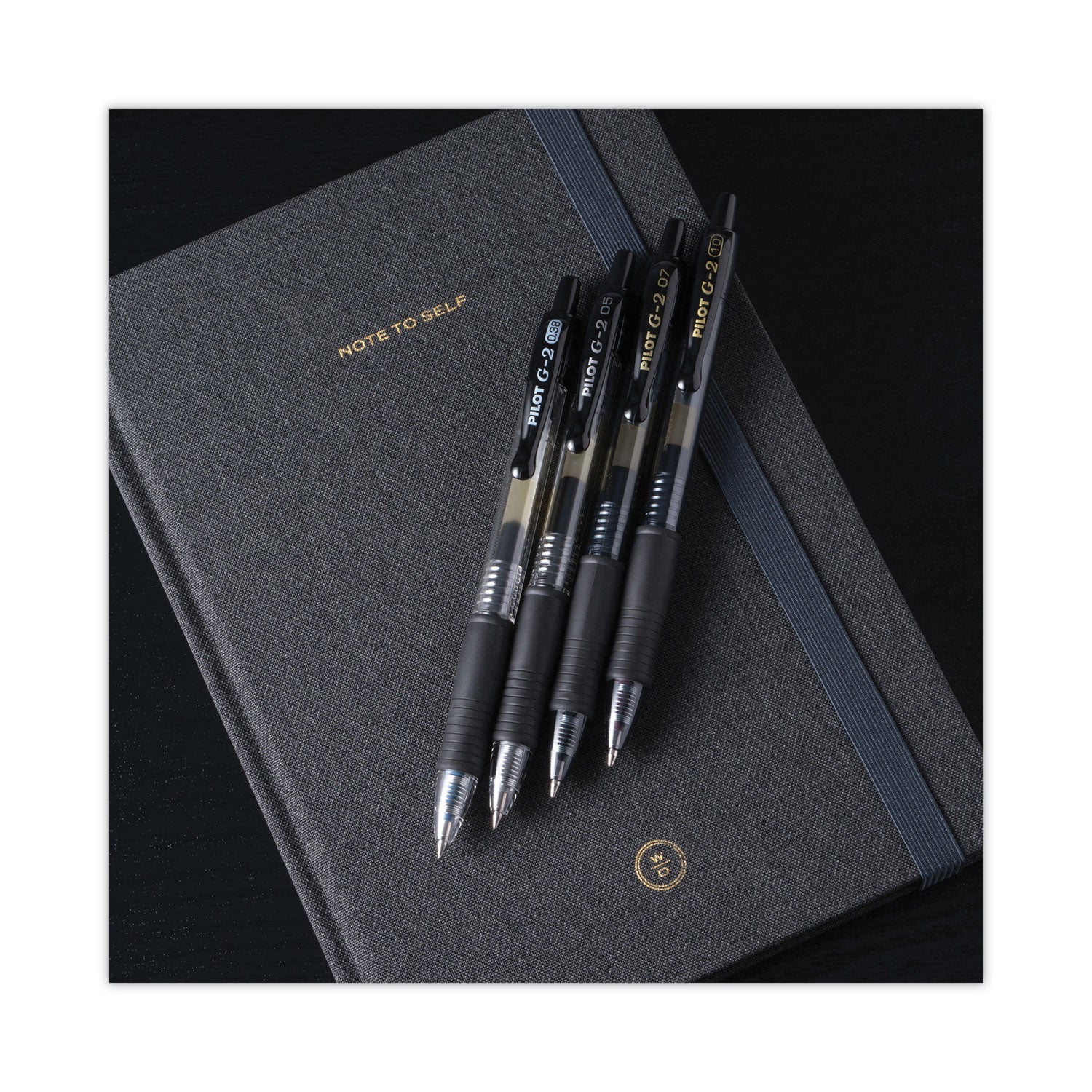 G2 Premium Gel Pen, Retractable, Bold 1 mm, Black Ink, Smoke/Black Barrel, Dozen