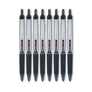 Precise V5RT Roller Ball Pen, Retractable, Extra-Fine 0.5 mm, Black Ink, Black Barrel