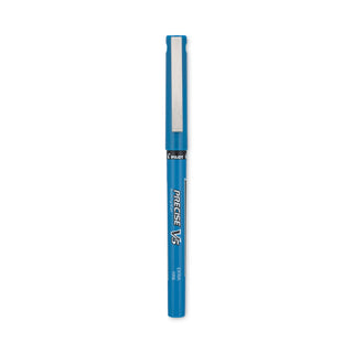 Precise V5 Roller Ball Pen, Stick, Extra-Fine 0.5 mm, Blue Ink, Blue/Clear Barrel, Dozen
