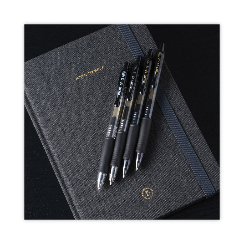 G2 Premium Gel Pen Convenience Pack, Retractable, Extra-Fine 0.38 mm, Black Ink, Smoke/Black Barrel, Dozen