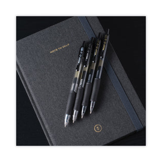 G2 Premium Gel Pen Convenience Pack, Retractable, Extra-Fine 0.38 mm, Black Ink, Smoke/Black Barrel, Dozen