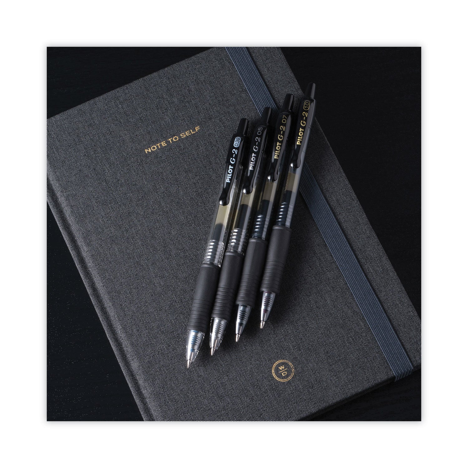 G2 Premium Gel Pen Convenience Pack, Retractable, Extra-Fine 0.38 mm, Black Ink, Smoke/Black Barrel, Dozen