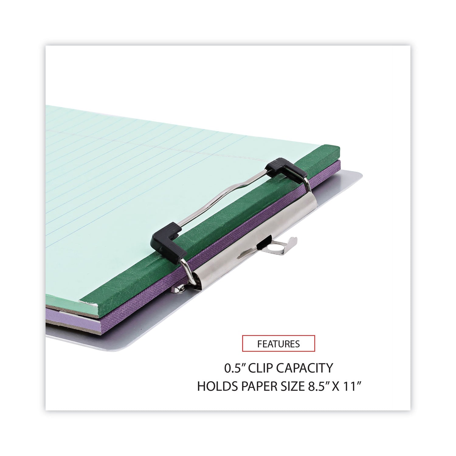 aluminum-clipboard-with-low-profile-clip-05-clip-capacity-holds-85-x-11-sheets-aluminum_unv40301 - 3